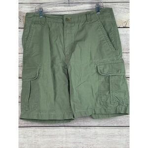 LL. Bean Cargo Shorts Men’s Size 35 Green Pockets Outdoors